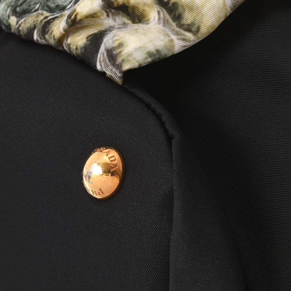 Prada Pattern Python Tote Black Bag Nylon - image 7